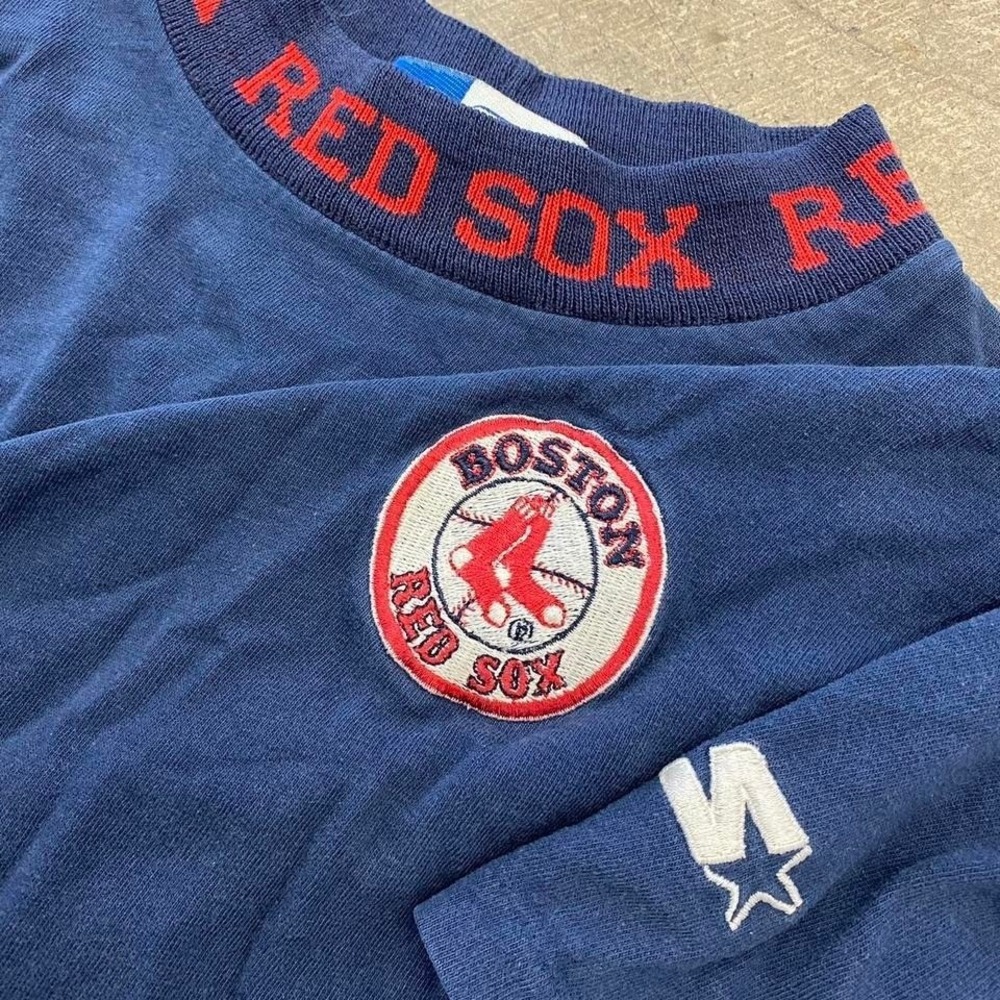 Vintage Starter Boston Red Sox MLB Baseball Spellout Embroidery 90s T-Shirt XL